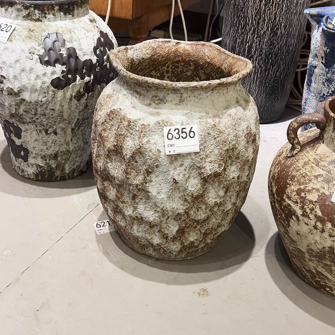 瓶6356高34口18陶瓷花瓶无孔