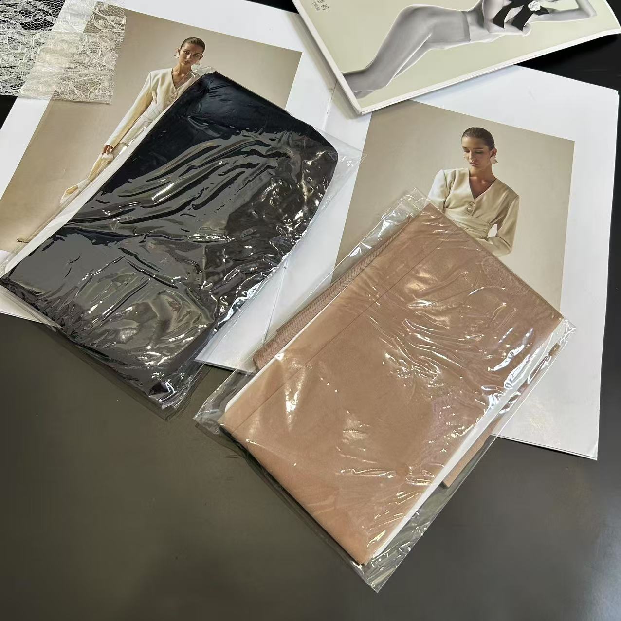 2条 无痕高透防勾丝超薄美肤袜春夏季超自然连脚丝袜H6857