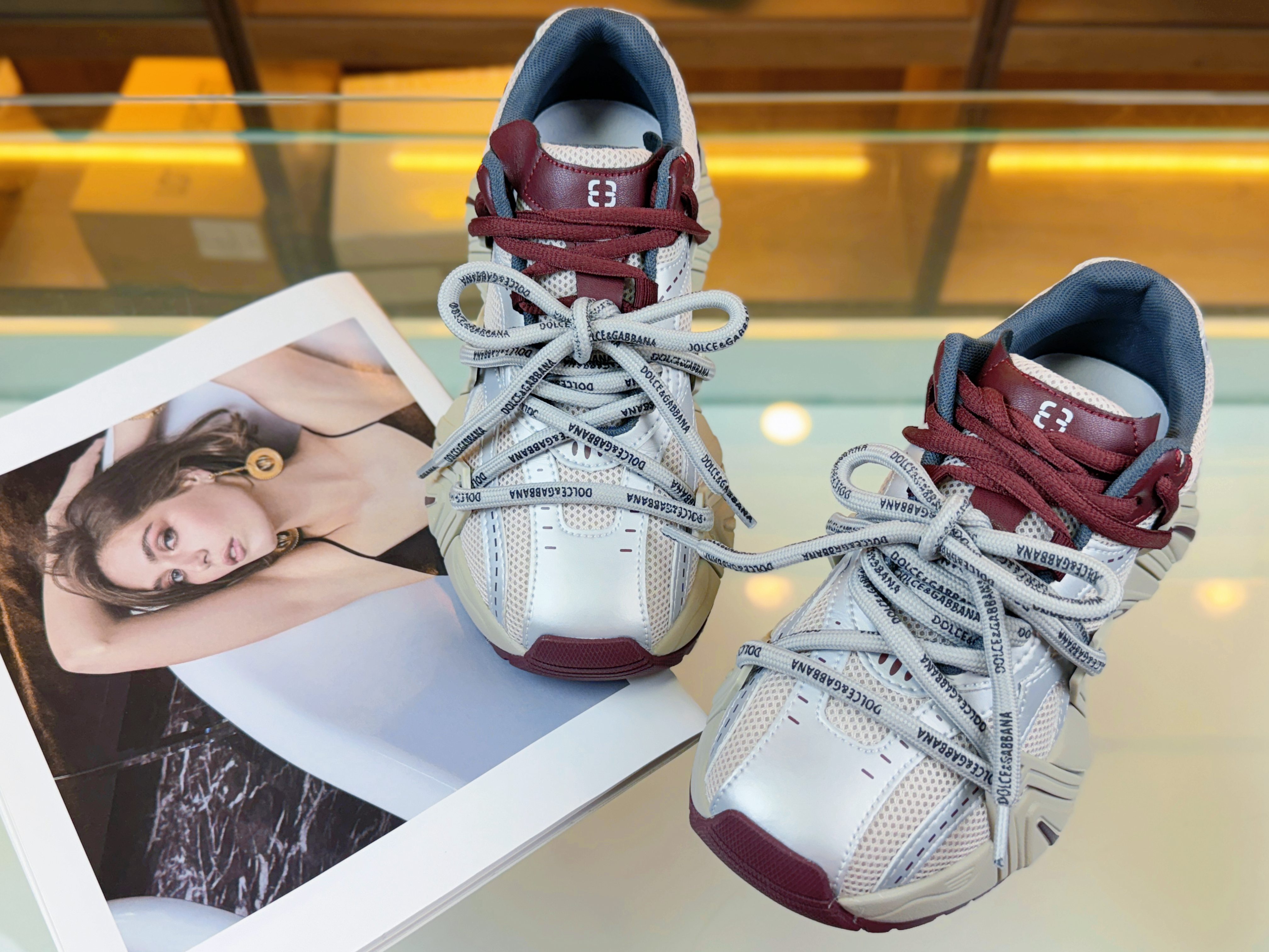 2025新款跟高5cm女士真皮厚底老爹鞋轻便舒适休闲运动鞋女鞋百搭