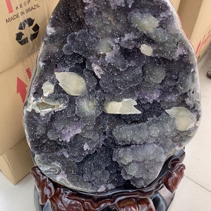 未镶嵌紫晶珠宝半成品