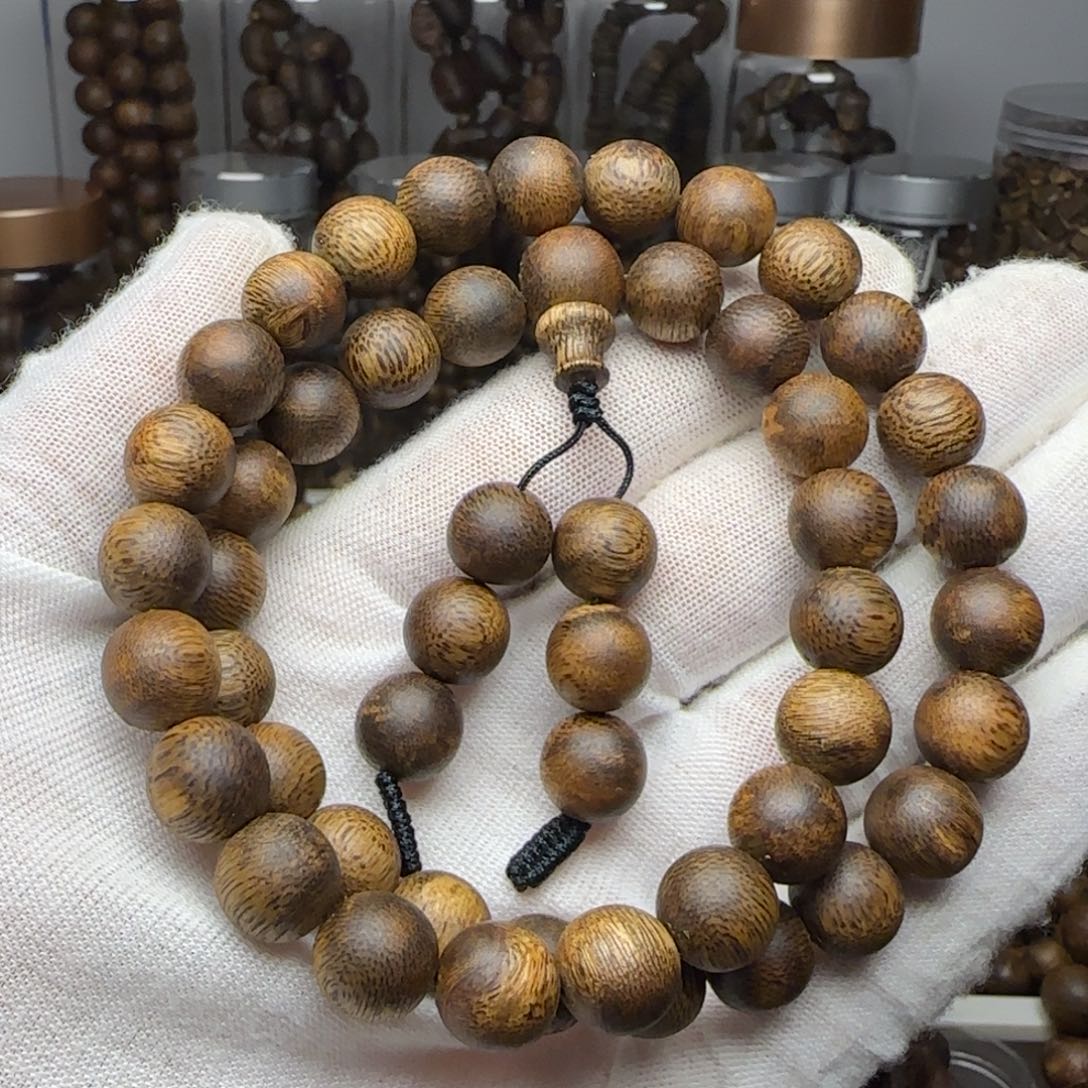 沉香手串冰*点海南乌身1.0规格双圈20.6克