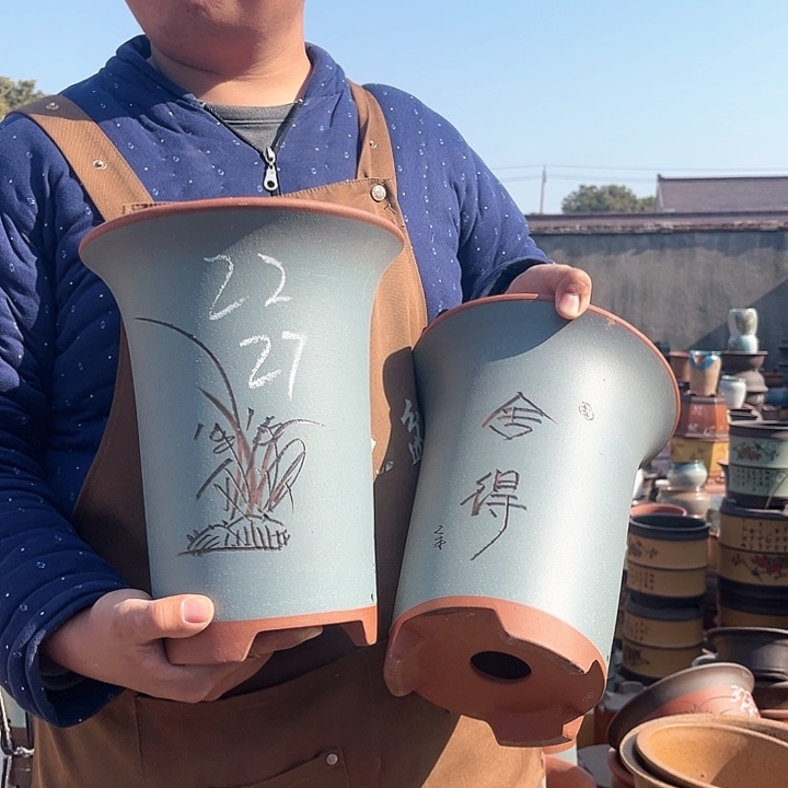 紫砂紫砂花盆盆栽