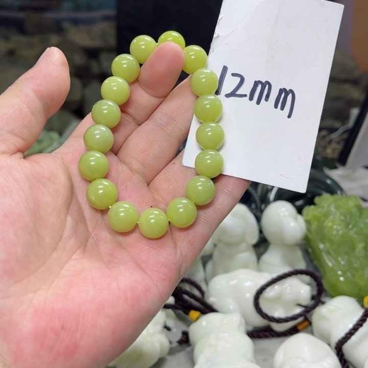 蛇纹石玉手串多样性发货未镶嵌