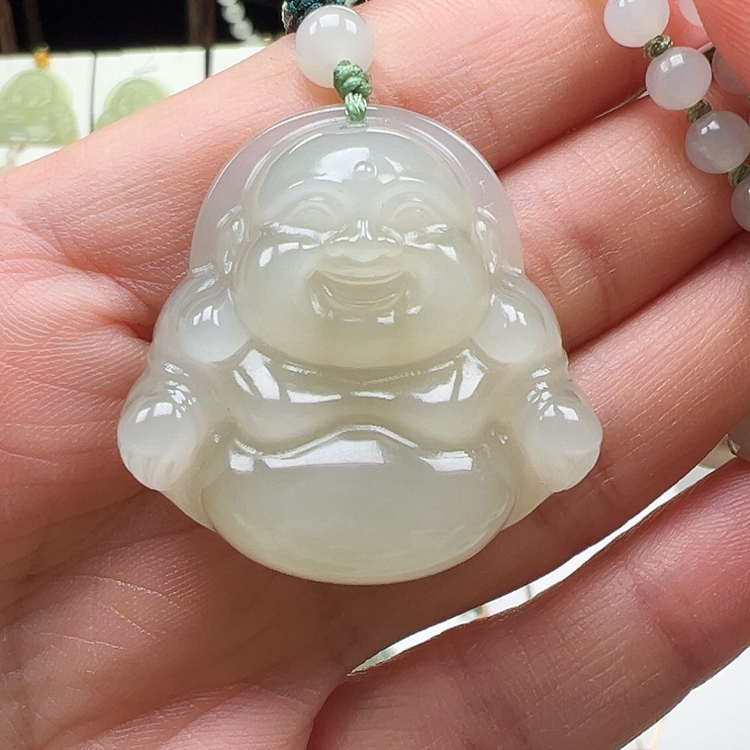 和田玉颈饰未镶嵌雨**荷