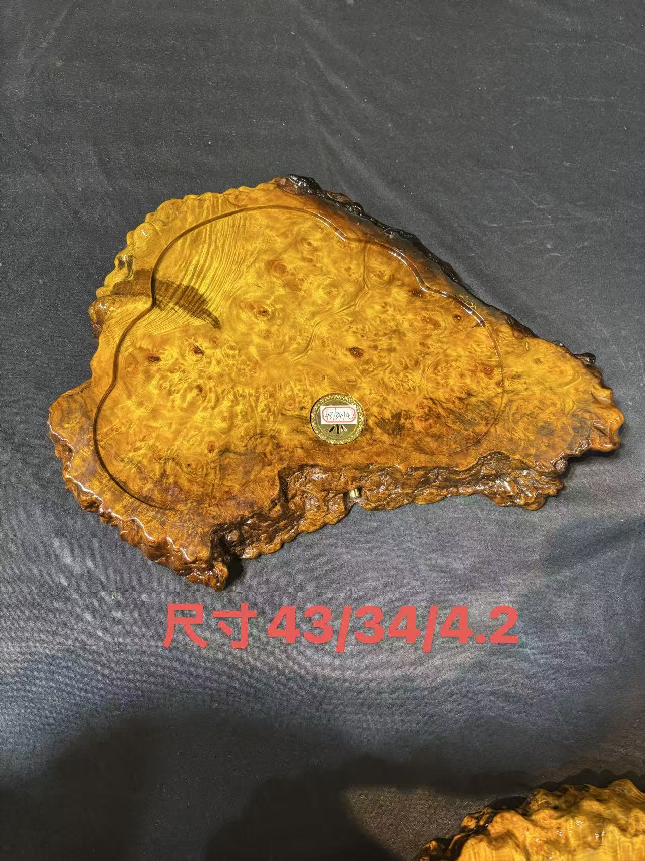 黄金樟木油漆工艺原木根雕茶几品质奢华型茶台根雕茶台