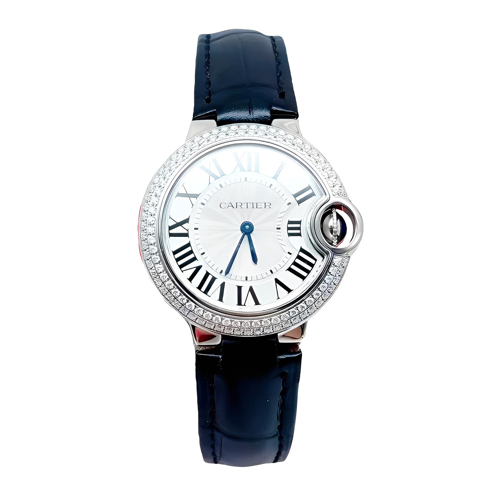 99新 Cartier/卡地亚 33mm 卡地亚 蓝气球后镶钻石英女士腕表时尚