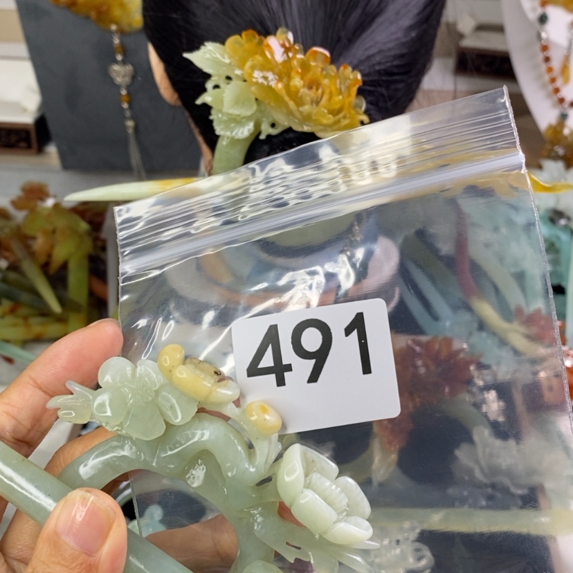 【闪购商品】岫玉发饰未镶嵌如**行