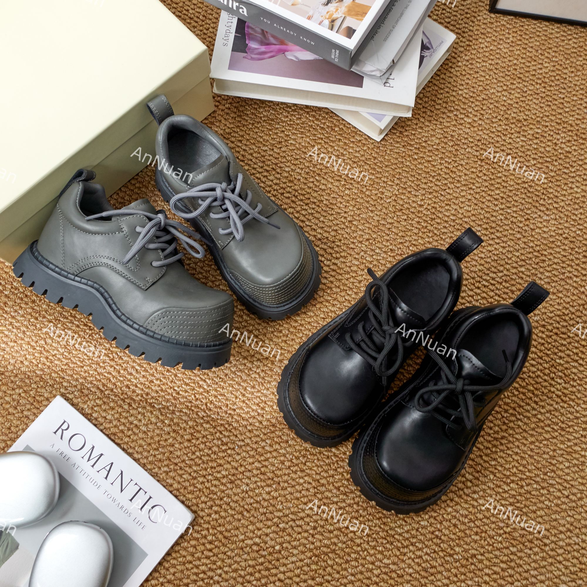 唐小丫家秋季穿新款厚底带时尚韩版靴子女款