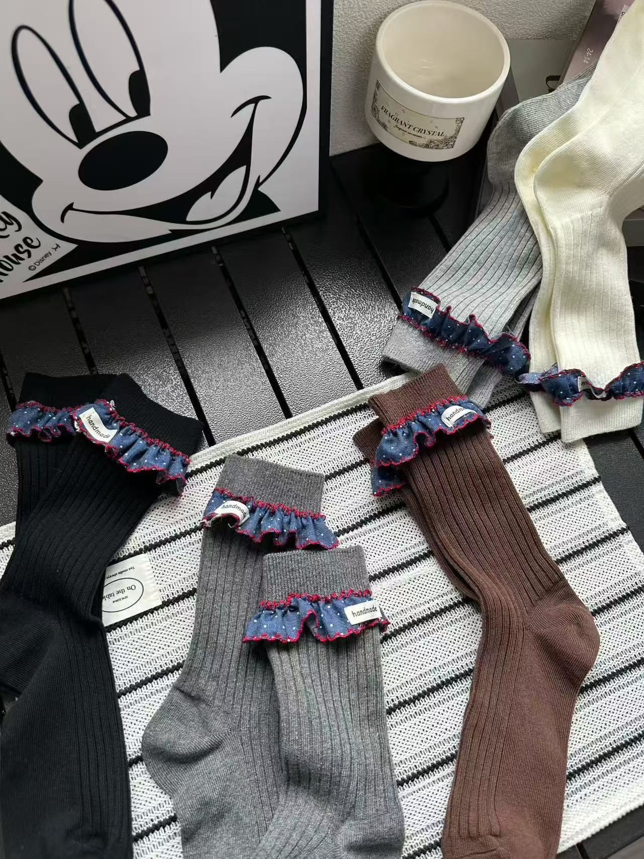 五 号JX女款秋冬高端饰品袜长筒袜三双包邮