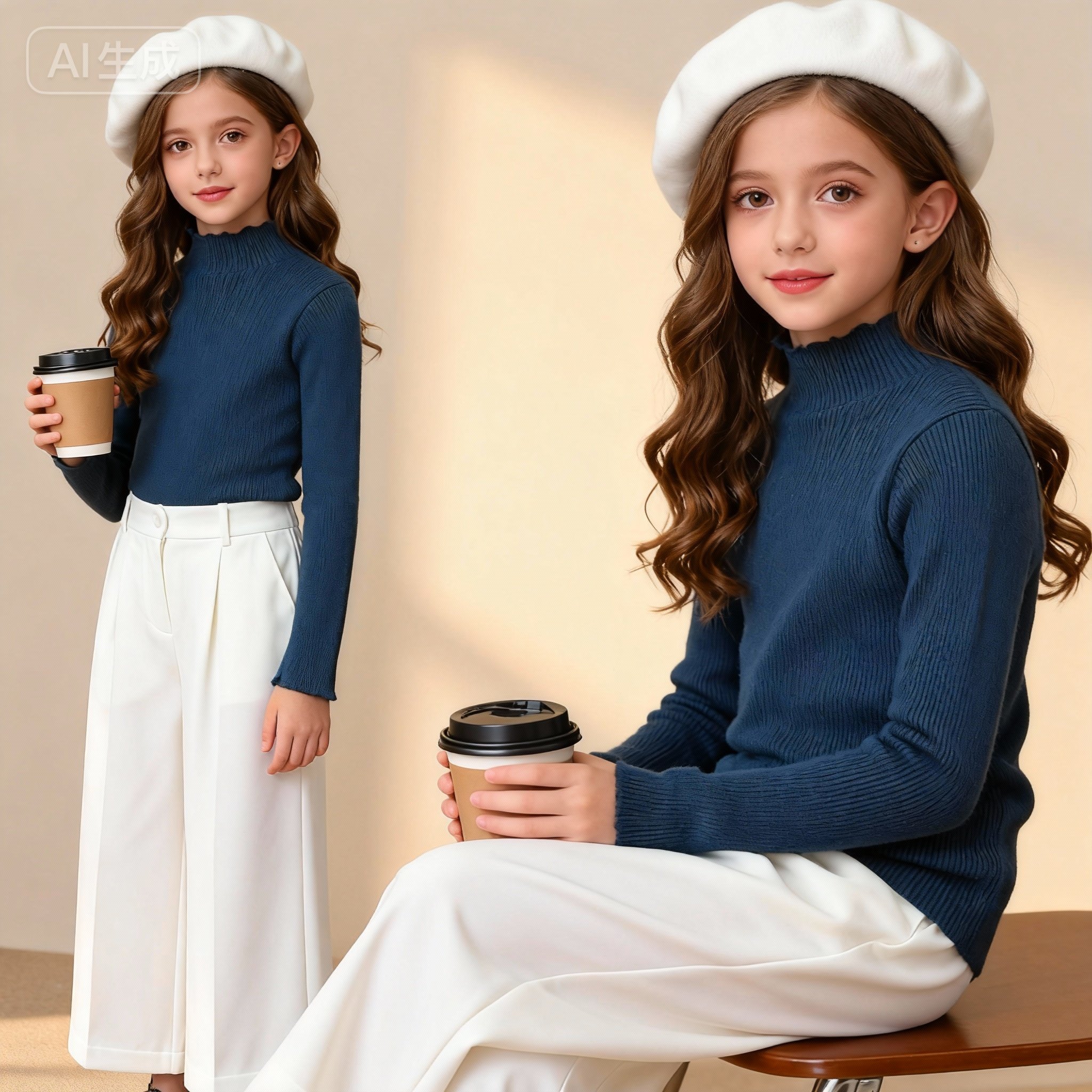 3092新款潮童秋冬半高领抗起球保暖针织打底衫毛衣