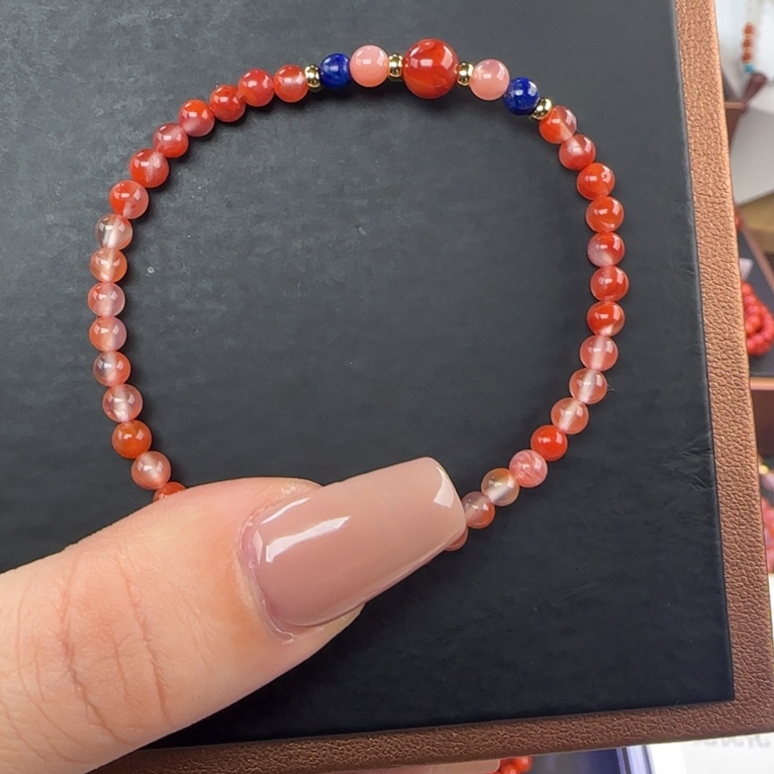 南红玛瑙未镶嵌手链