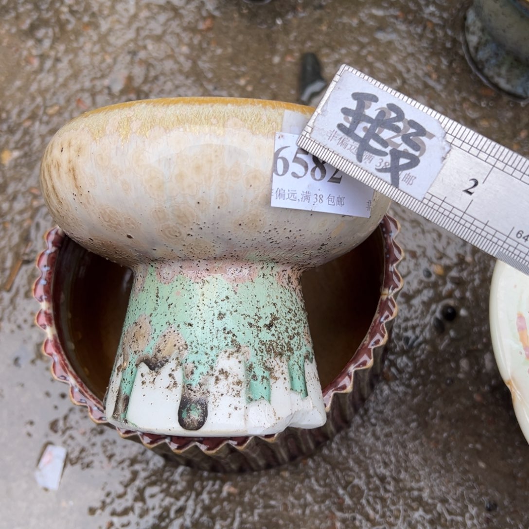 红陶口9高9 景德镇手工花盆