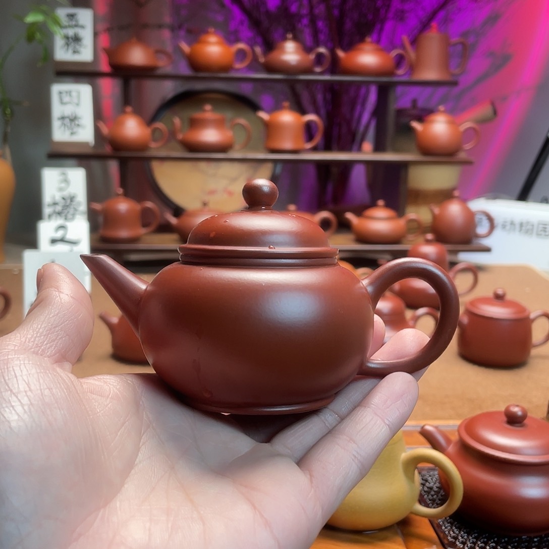 紫砂茶壶白****事朱泥水平120cc