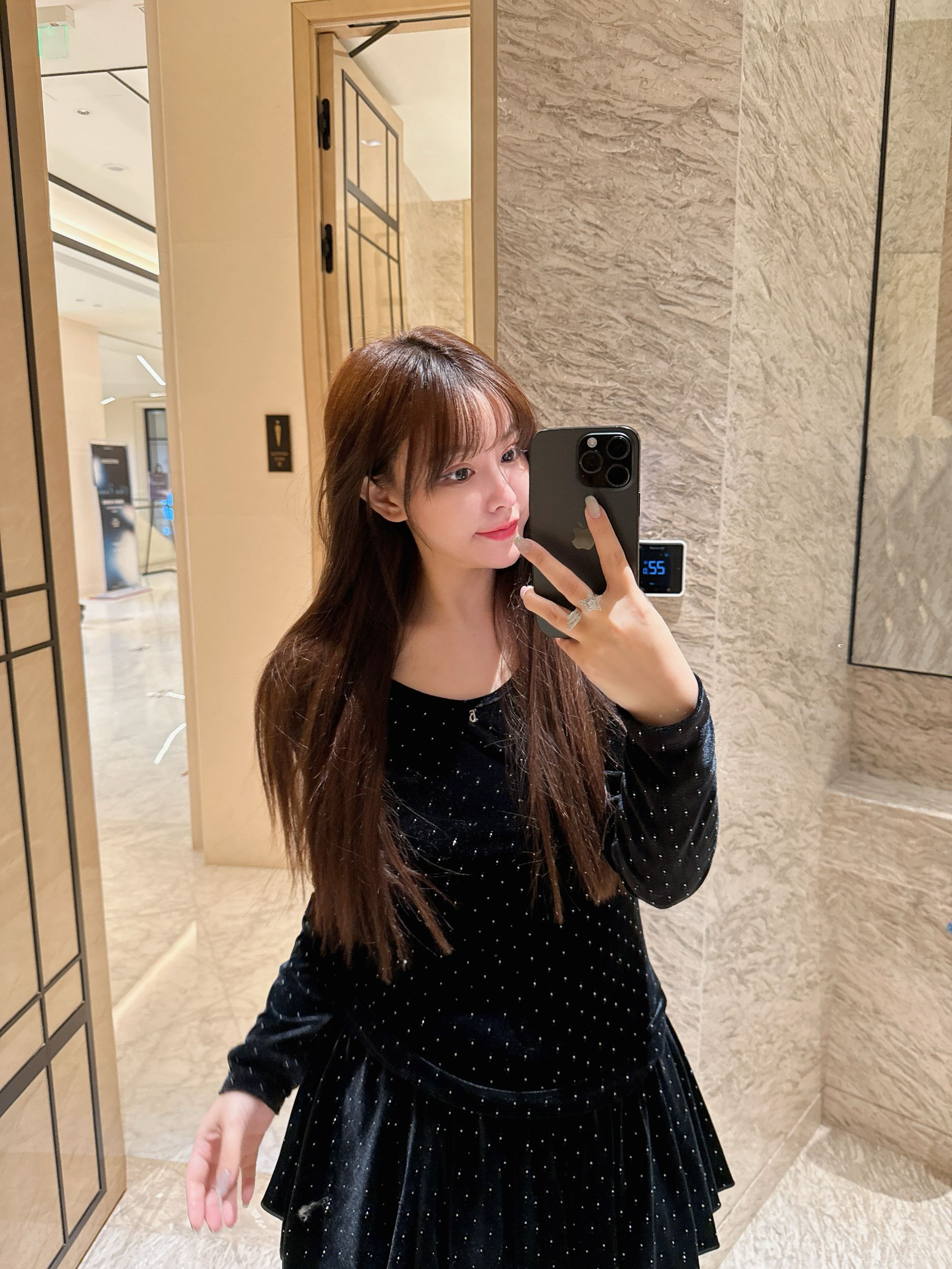 【HoorayLin】八奶原版开发满钻细闪丝绒新年套装分体裙#LHD0101