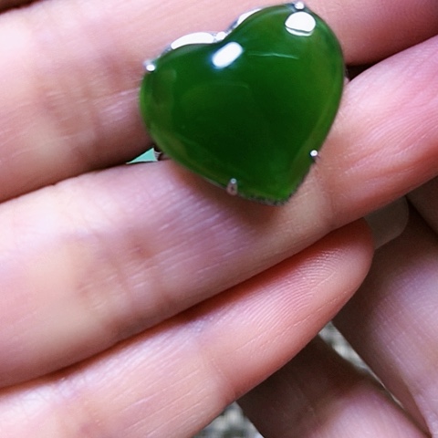 和田玉银S925镶嵌挂件