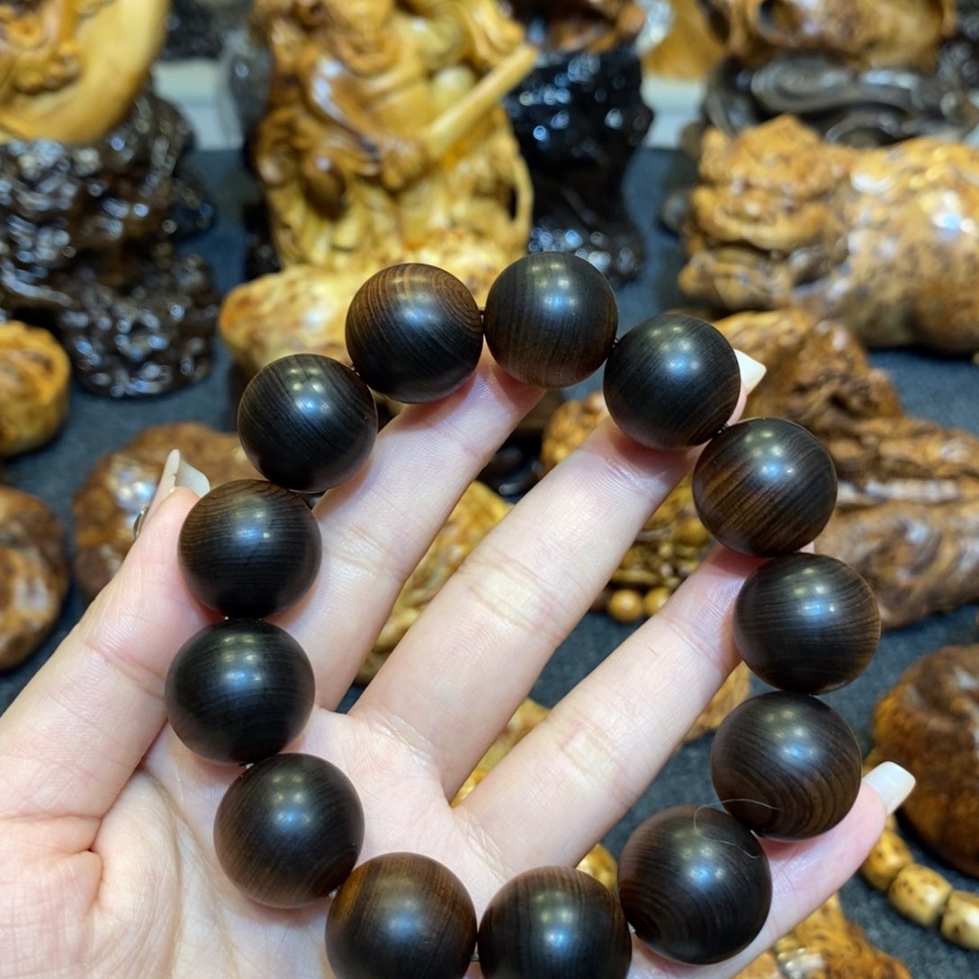 柏木（崖柏）黑油黑骨手串