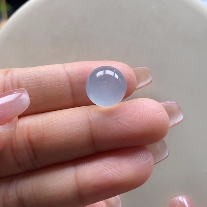翡翠吊坠(不含链)未镶嵌翡翠冰蓝飘花珠卡12.8
