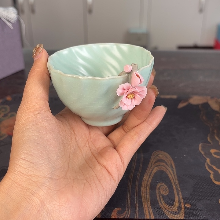 龙泉云间青瓷小米茶器