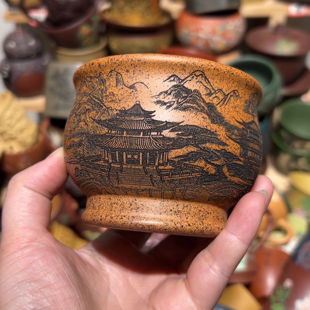 紫砂茶杯宜兴紫砂主人杯