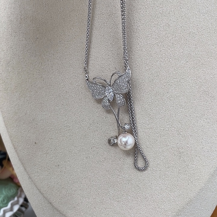 海水珍珠银S925镶嵌颈饰