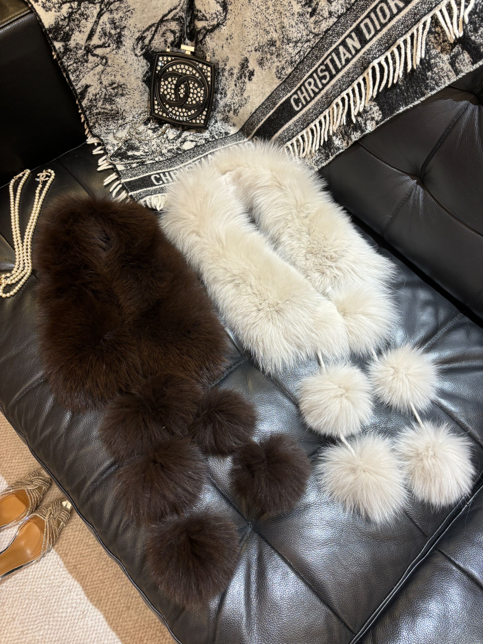 DaChen【狐狸毛领】100狐狸毛 围脖毛领围巾秋冬韩版