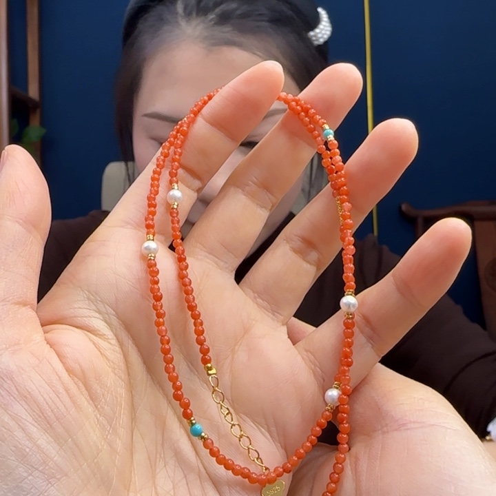 南红玛瑙颈饰未镶嵌