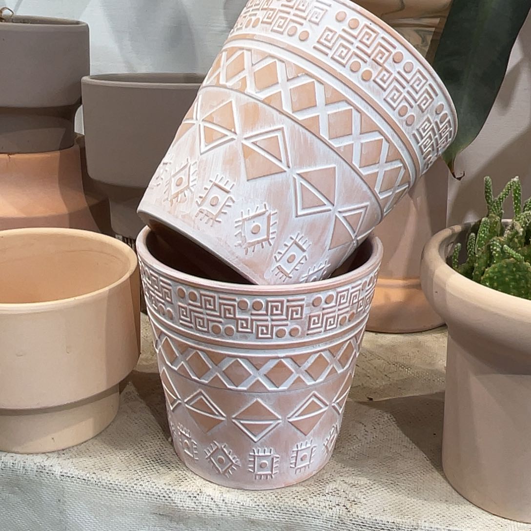 红陶13×13花盆两个