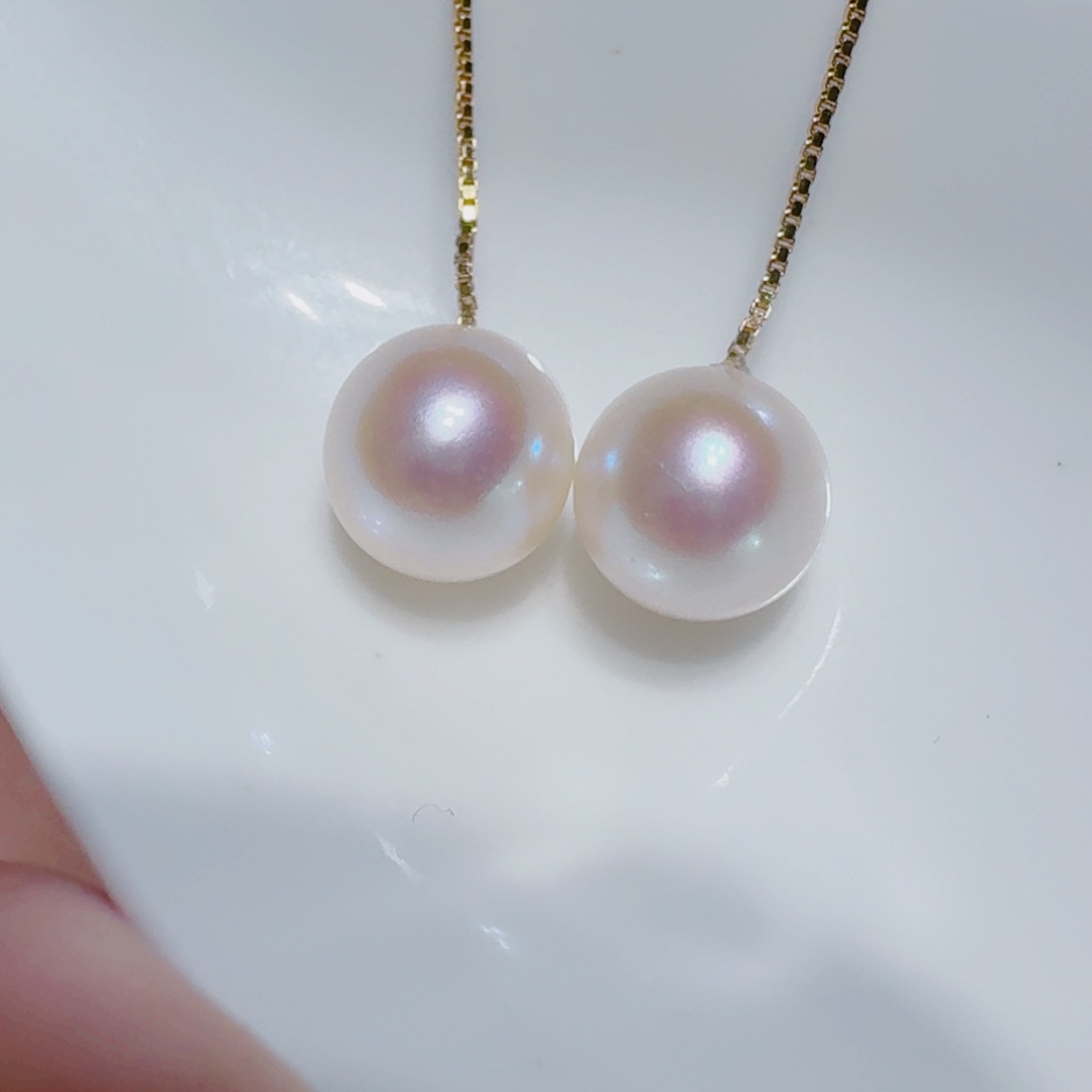 淡水珍珠耳饰银S925镶嵌