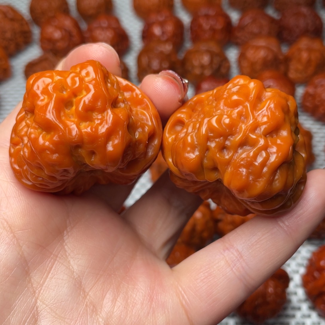 桃核吊坠文玩核桃 手把件 蛤蟆头 43