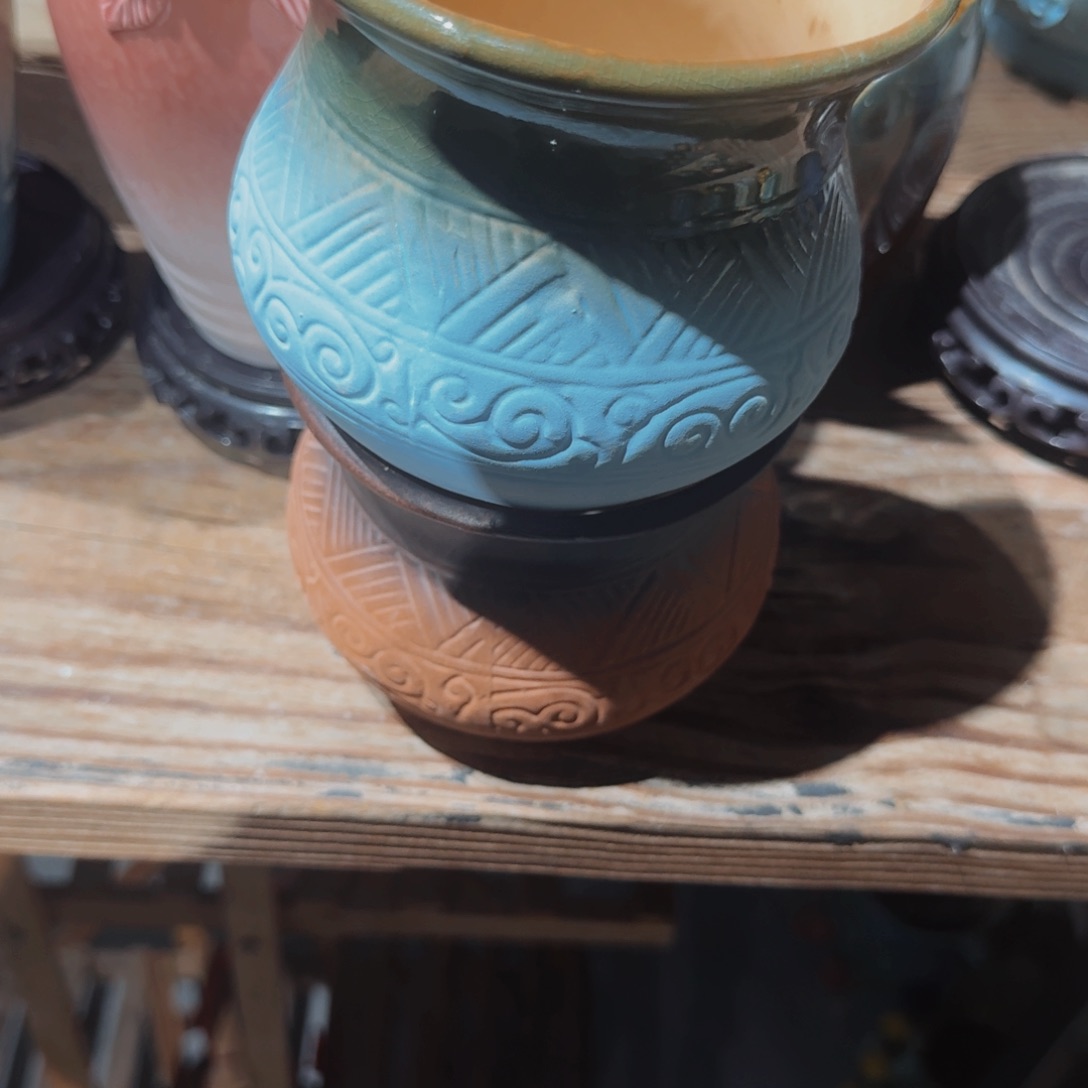 紫砂花盆粗陶盆醋