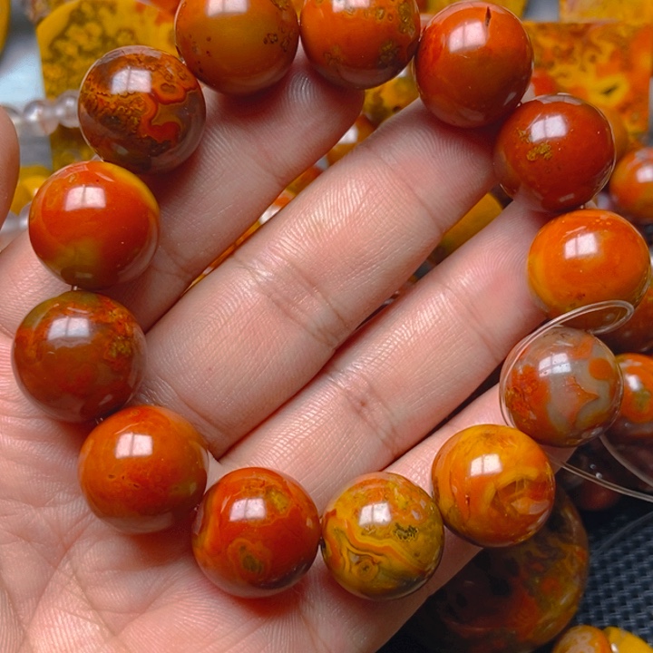 未镶嵌手串玛瑙/玉髓富****煤