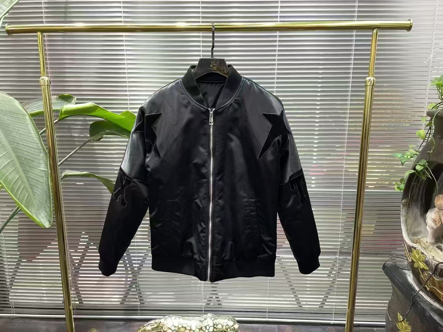 休闲棉服夹克款11861男士时尚烫钻重工国潮冬季老虎潮流帅气韩版
