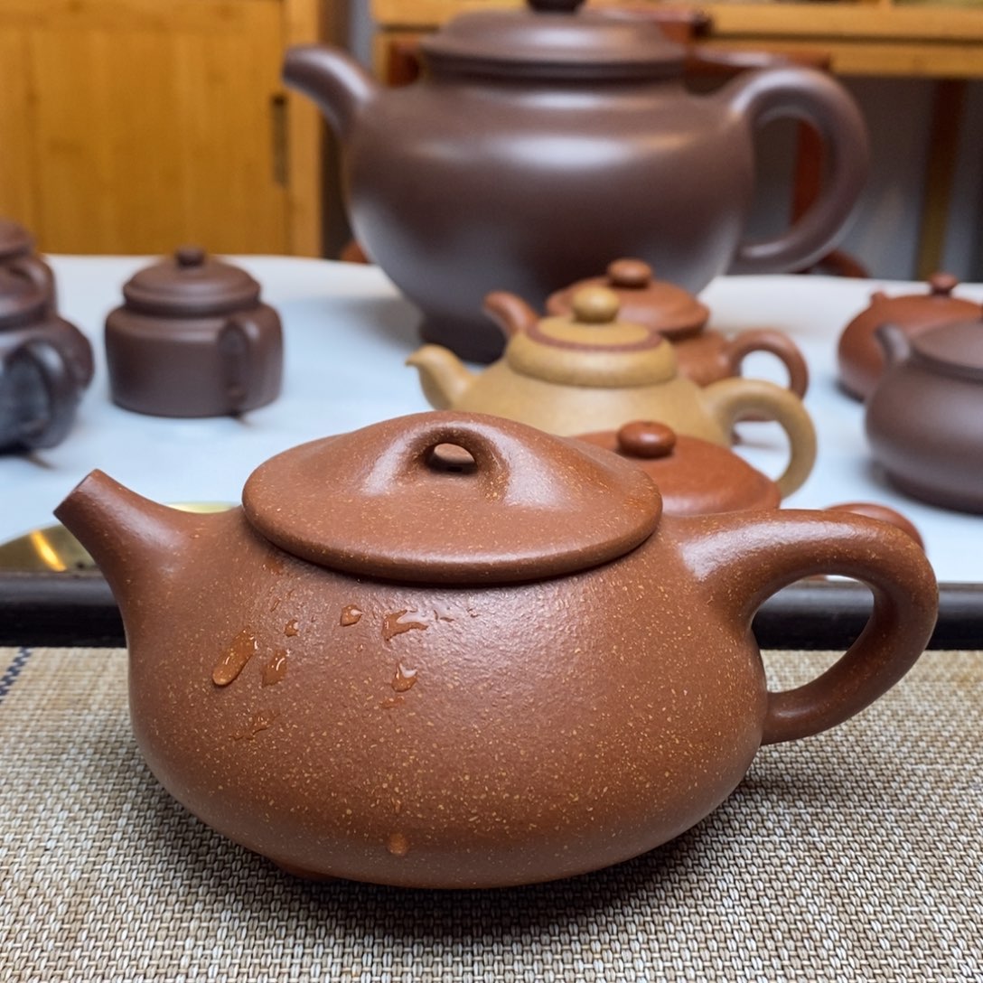 紫砂茶杯260毫升红降坡