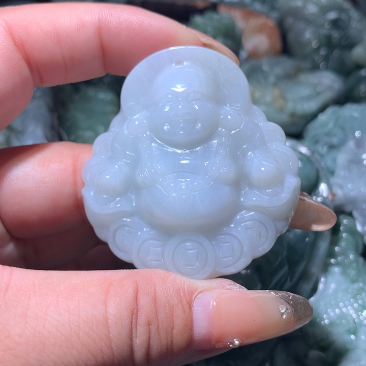 翡翠未镶嵌颈饰保真天然A货翡翠