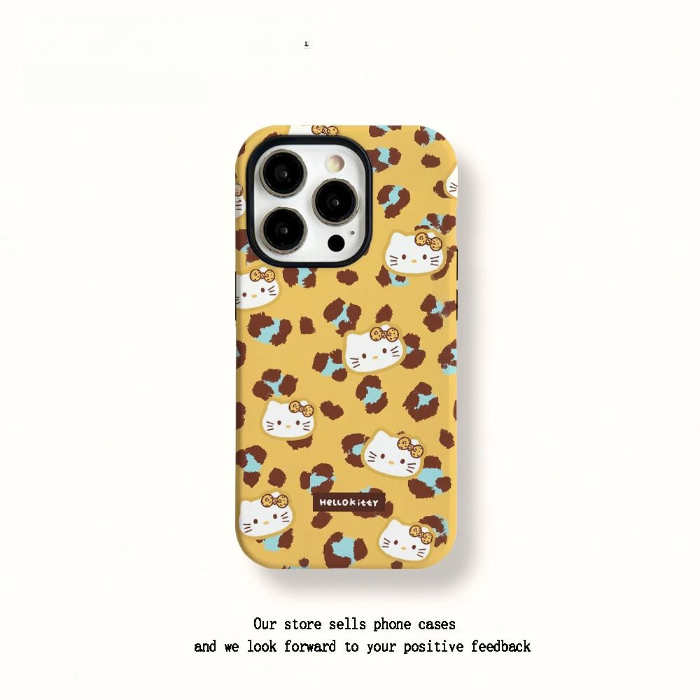 菲林二合一适用苹果华为vivo/oppo手机壳黄豹纹KT17PRO/16