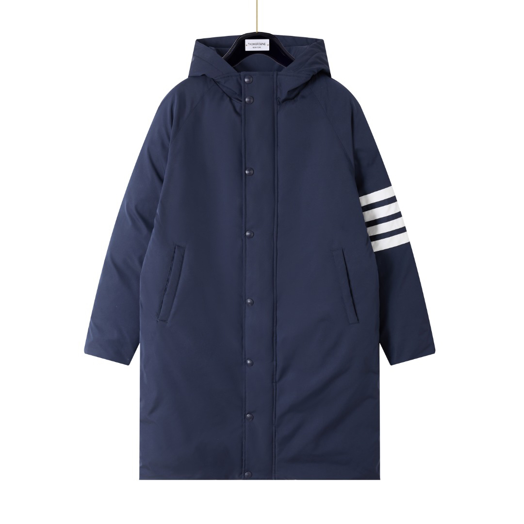 中长款连帽加厚经典款羽绒服