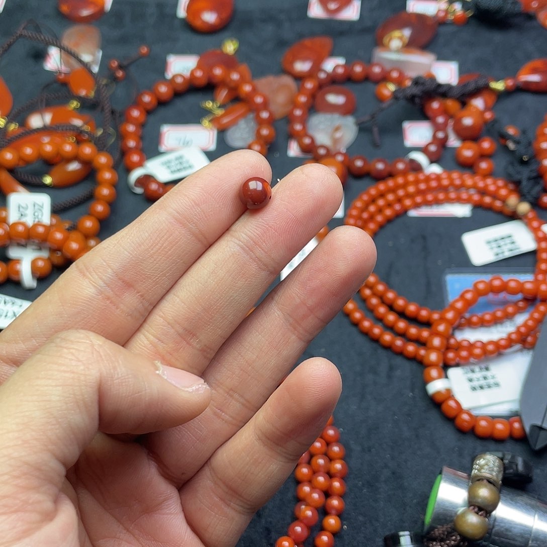 ～***～南红玛瑙未镶嵌单珠配饰原矿南红单珠配饰