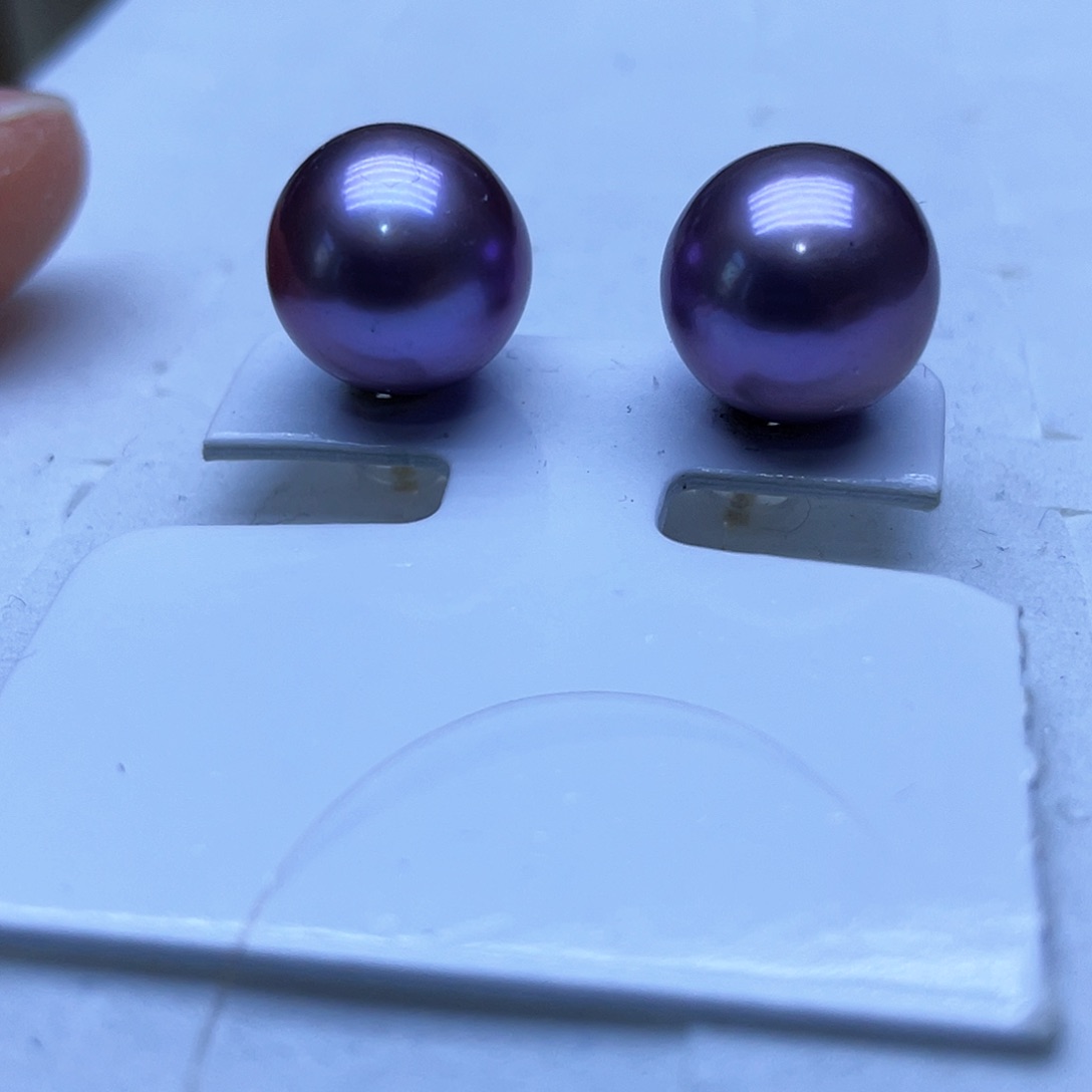 淡水珍珠耳饰银S925镶嵌