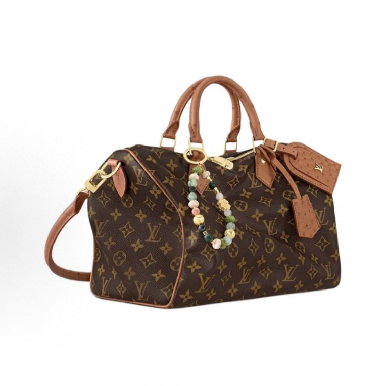 未使用 LouisVuitton/路易威登 稀有皮手柄 speedy30手提款DIY