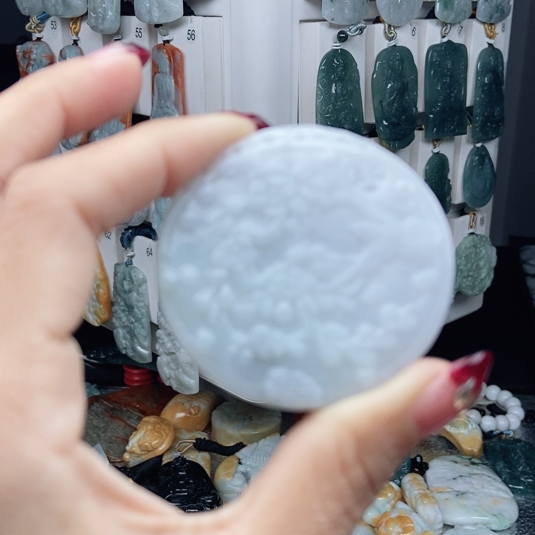 翡翠颈饰14K金镶嵌翡翠