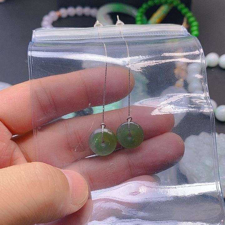 颈饰银S925镶嵌翡翠