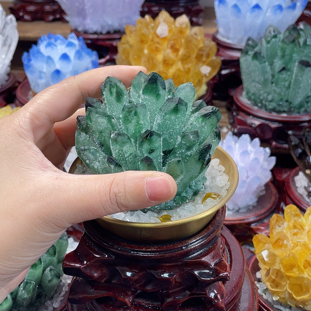 我***泽石材天然绿水晶98