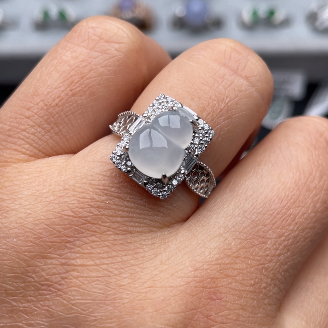 翡翠银S925镶嵌颈饰