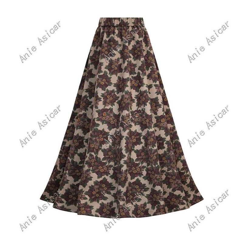 MJ286 秋冬季新款时尚百搭气质显瘦小众半身裙A字大摆裙