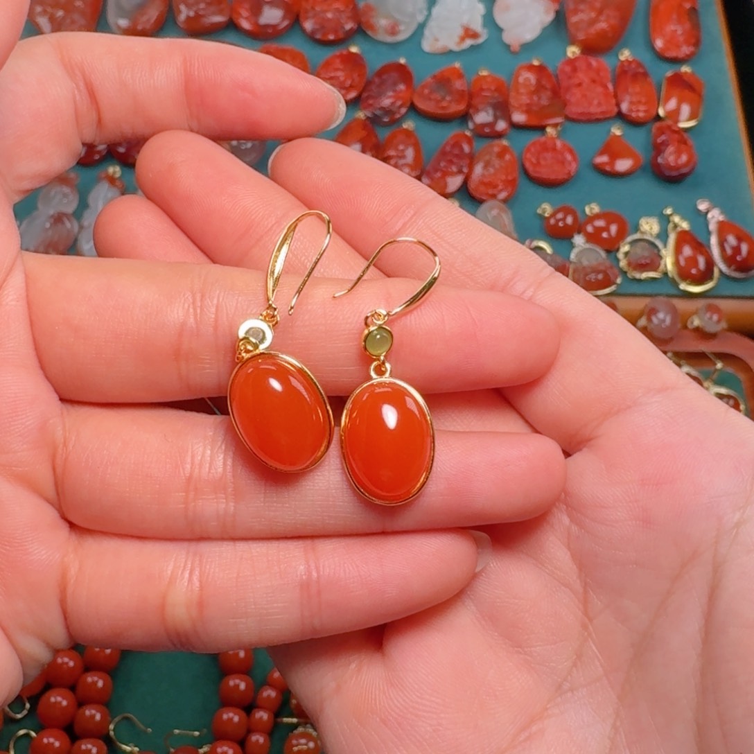 南红玛瑙南红银S925镶嵌