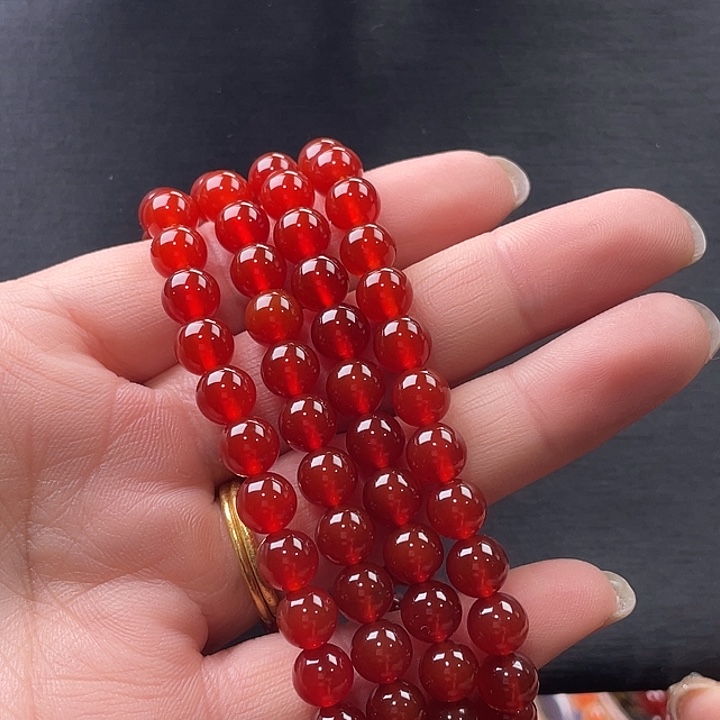 子***炑玛瑙/玉髓未镶嵌手镯卡8