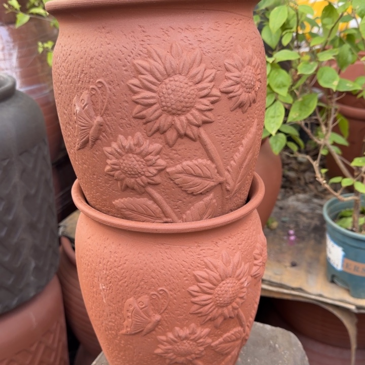 紫砂花盆19高24宜兴紫砂粗糙正常