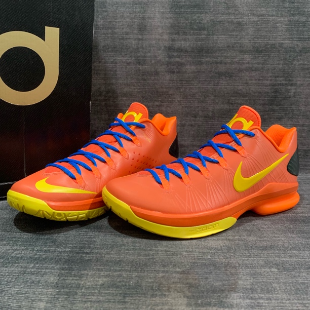44码/杜兰特 KD5 Elite 精英暴力橙 全新 未下地 带原盒 篮球鞋
