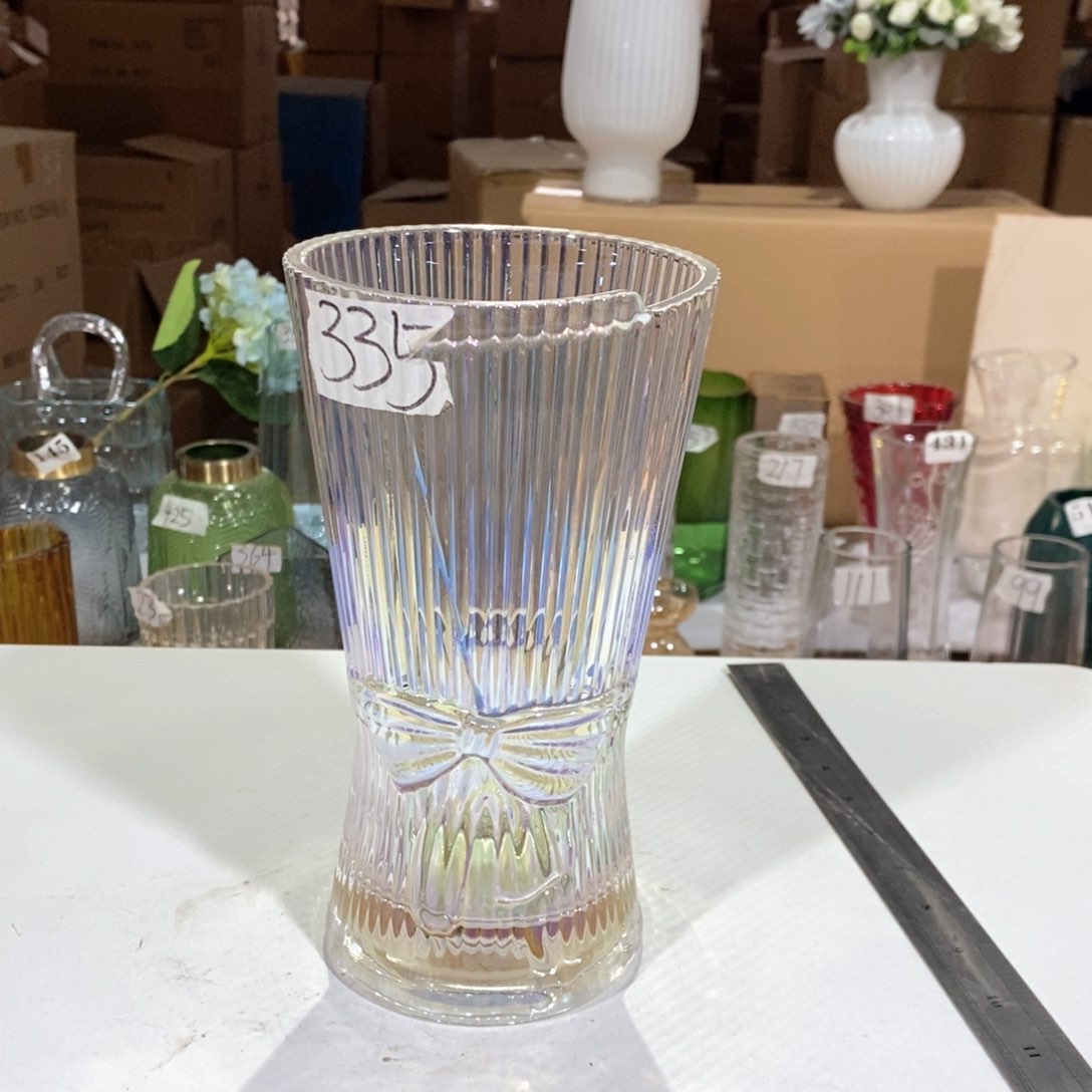 无铅玻璃335高24口12水晶玻璃花瓶嘎嘎好看