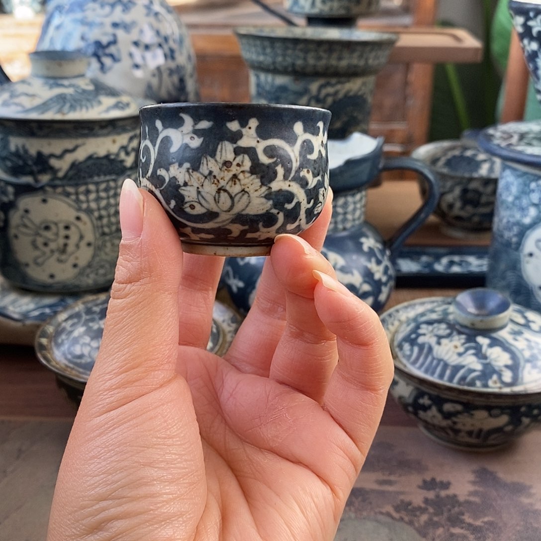 陶手工手绘青花高温陶瓷